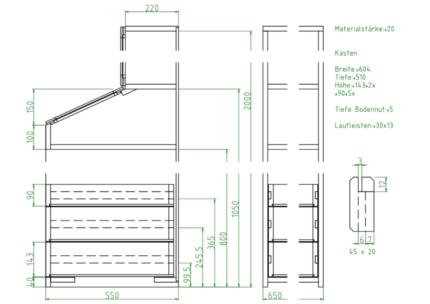 01 Vitrine Zeichnung